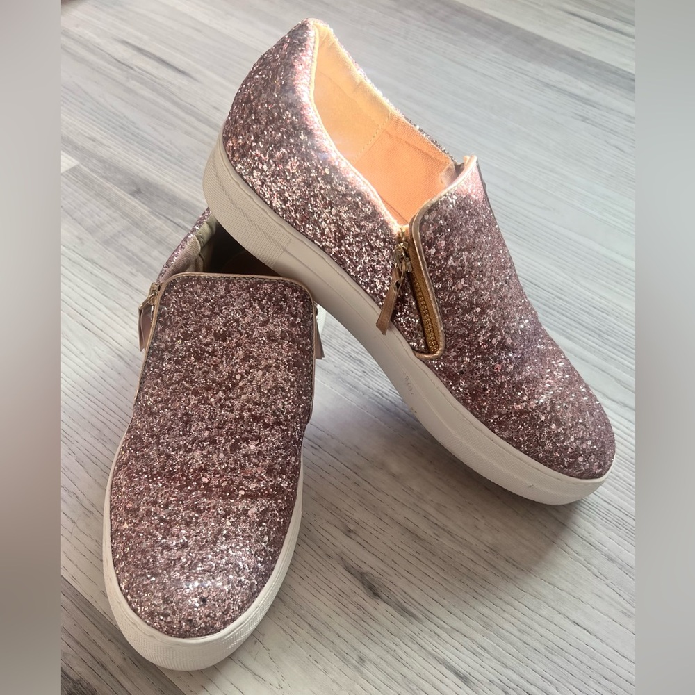 Not Rated Sparkly Pink Glitter Sneakers
